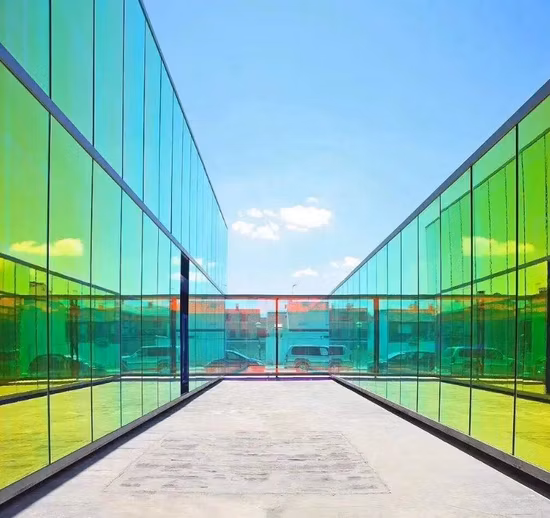 Vetro stratificato temperato colorato e colorato
