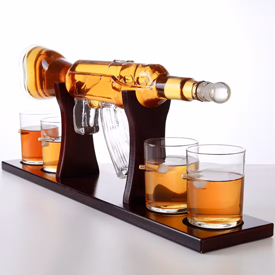 Set di decanter per vino a forma di diamante da 880 ml con bicchieri da whisky da 300 ml